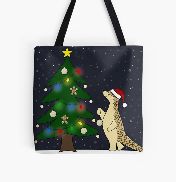 Pipisin Pangolin's Christmas Tree All Over Print Tote Bag