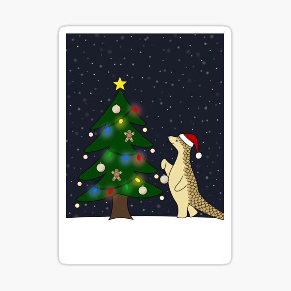 Pipisin Pangolin's Christmas Tree Sticker