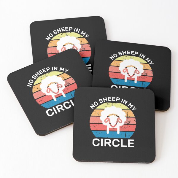 Item preview, No Sheep In My Circle Funny Quote Vintage Retro designed and sold by zedesigner-.