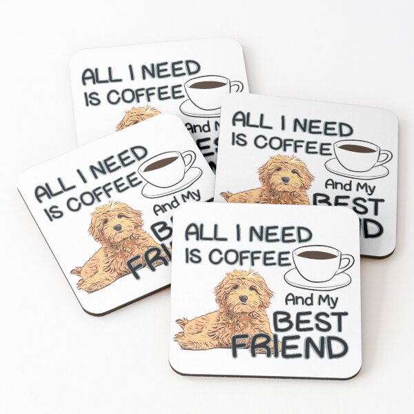 Item preview, Coffee & Friendship-Labradoodle  designed and sold by designbyjodyb.