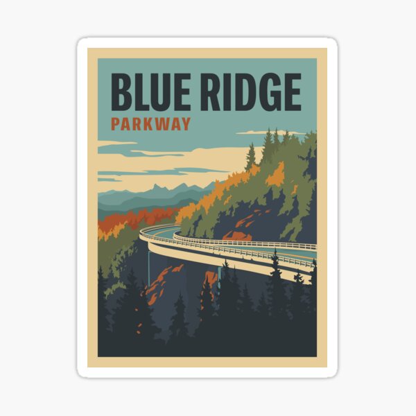 Item preview, Blue Ridge Parkway National Park Travel Print designed and sold by VintageVisions.