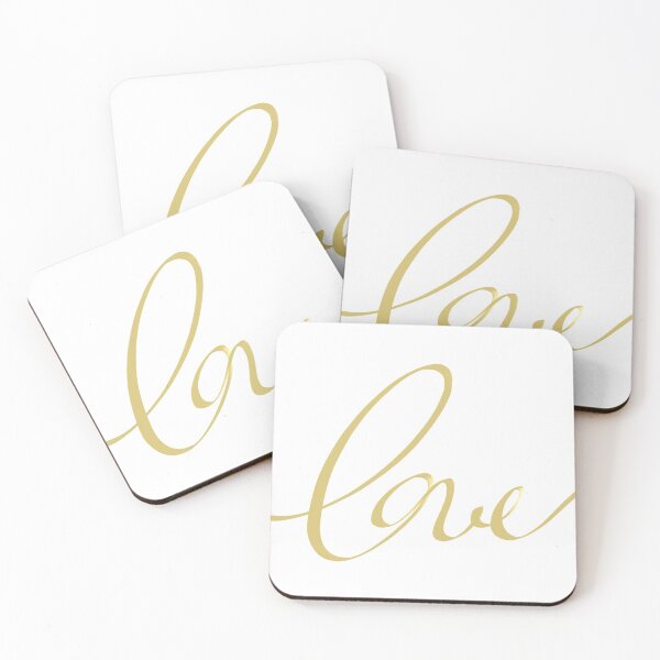 Item preview, Love Golden Script on White designed and sold by OneLook.