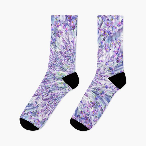 Item preview, Beautiful purple wild lavender spring bouquet loose watercolor   designed and sold by TheSeasonalYard.