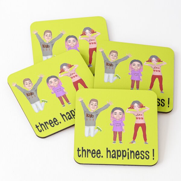 Item preview, three. Happiness! Love makes a happy family designed and sold by mostheristore.