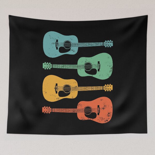 Item preview, Dreadnought Acoustic Guitar Cool Retro Colors designed and sold by nightsworthy.