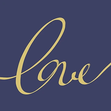 Artwork thumbnail, Love Golden Script by OneLook