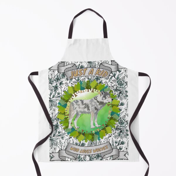 Item preview, Just a kid who loves wolves - Colorful compositions, art and animals, funny drawings designed and sold by AdvanceDesign.
