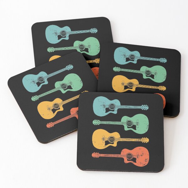 Item preview, Auditorium Acoustic Guitar Cool Retro Colors designed and sold by nightsworthy.