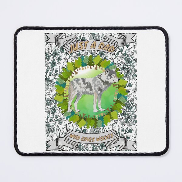 Item preview, Just a dad who loves wolves - Colorful compositions, art and animals, funny drawings designed and sold by AdvanceDesign.