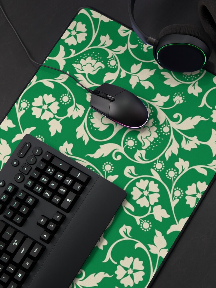 Alternate view of Classic Floral Pattern (Green) Mouse Pad