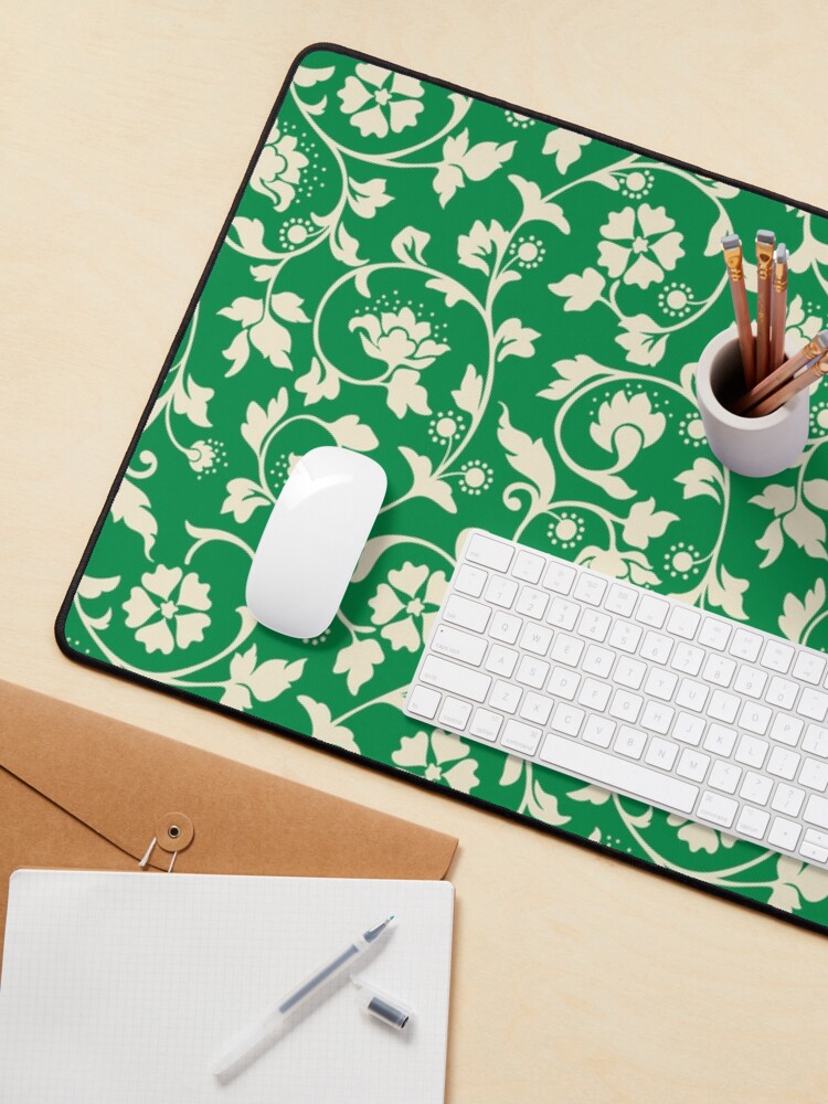 Alternate view of Classic Floral Pattern (Green) Mouse Pad