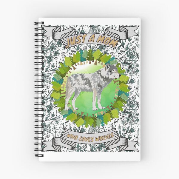 Item preview, Just a mom who loves wolves - Colorful compositions, art and animals, funny drawings designed and sold by AdvanceDesign.