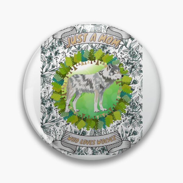Item preview, Just a mom who loves wolves - Colorful compositions, art and animals, funny drawings designed and sold by AdvanceDesign.