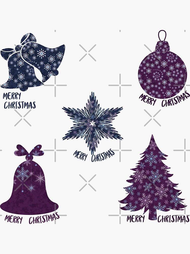 Christmas Tree And Ornaments Sticker Pack by Primroaddesigns