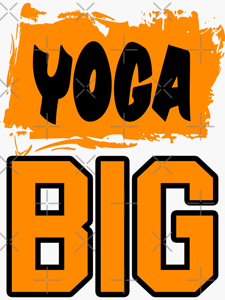 Yoga Big Orange Text Tshirt by BryanRason