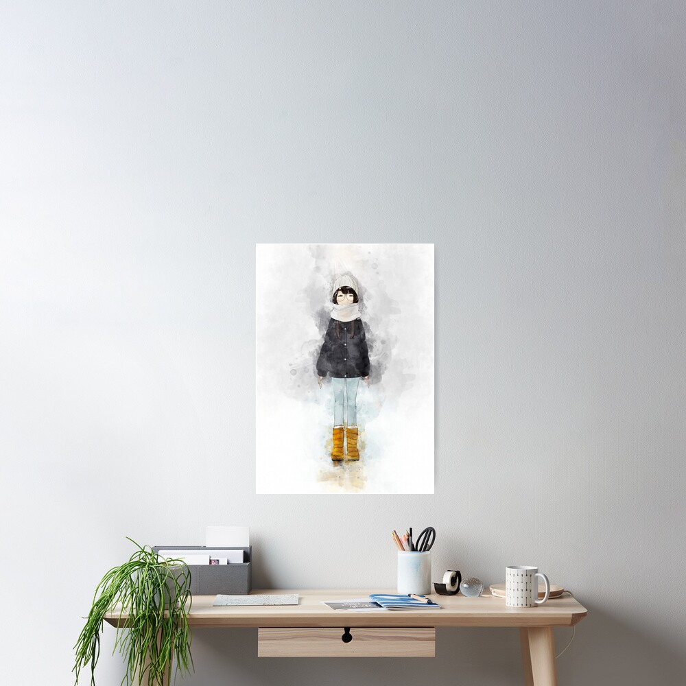Laid Back Camp - Minami *Watercolor* Poster
