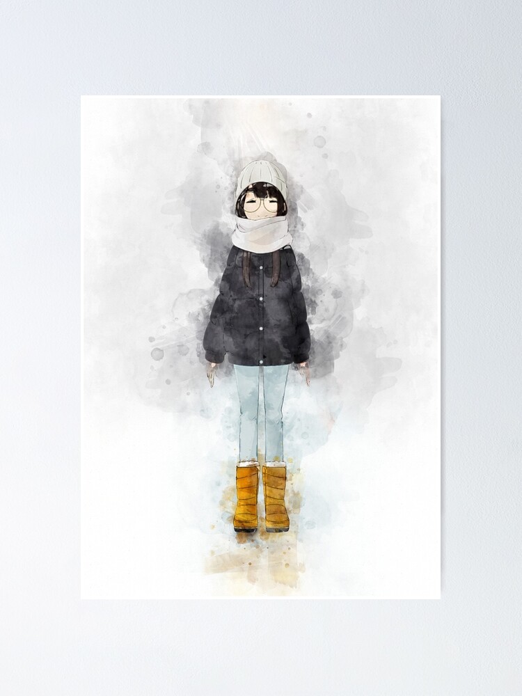 Alternate view of Laid Back Camp - Minami *Watercolor* Poster