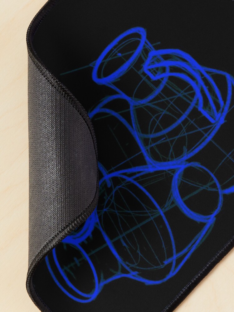 Alternate view of academic drawing of decanter Mouse Pad