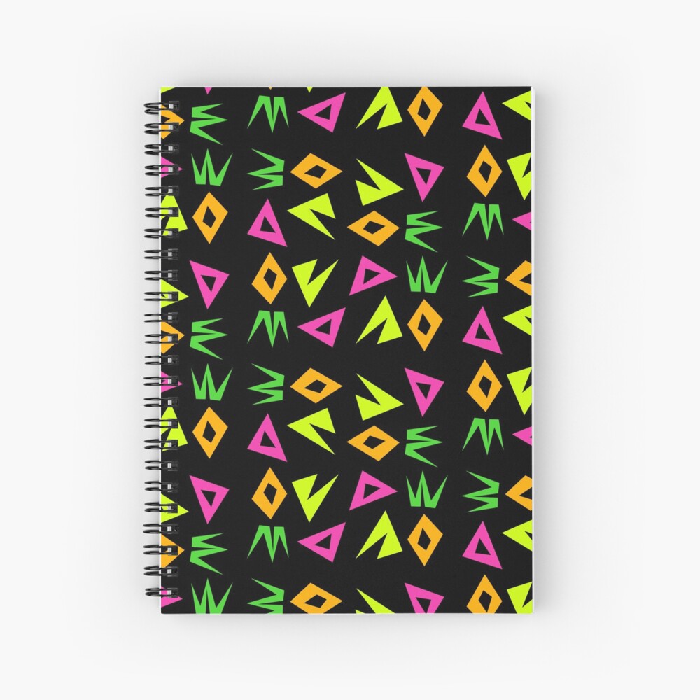 Neon Shapes (regular pattern) Spiral Notebook