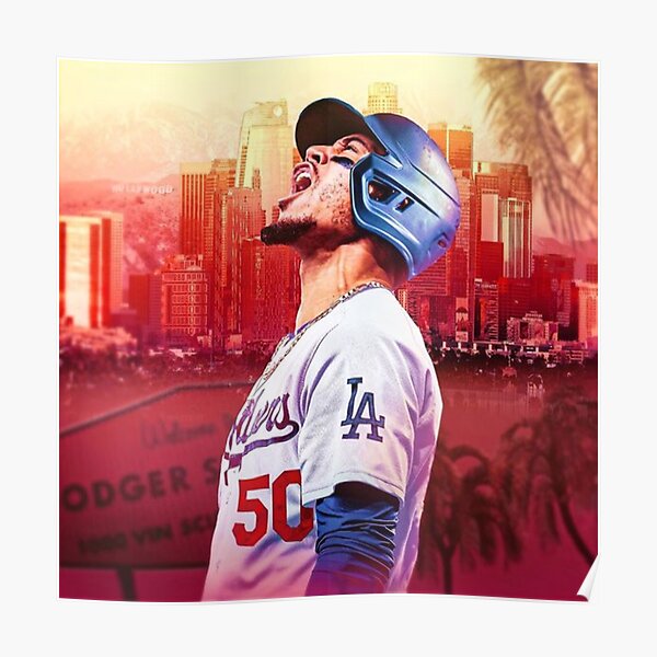 Dodgers World Series Superstar Mookie Betts 13”x19” Commemorate Poster