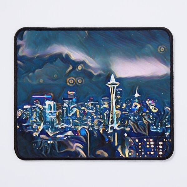 Item preview, Abstract Seattle Skyline Design designed and sold by Constant Readers.