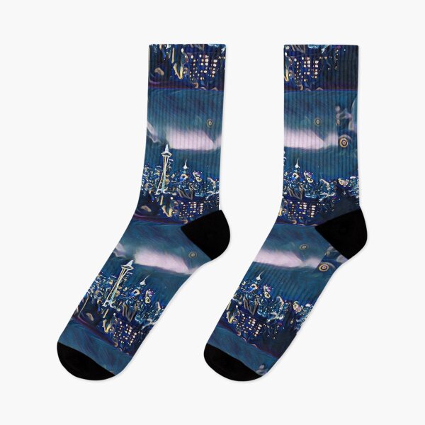 Item preview, Abstract Seattle Skyline Design designed and sold by Constant Readers.