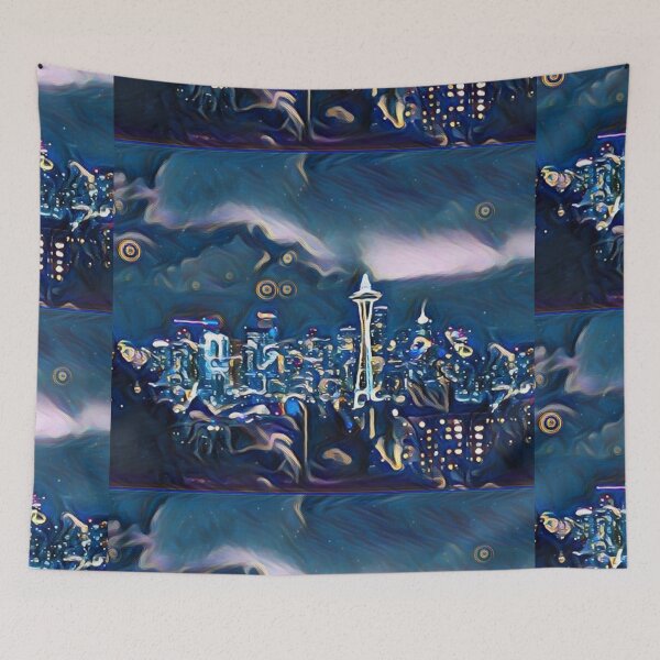 Item preview, Abstract Seattle Skyline Design designed and sold by Constant Readers.