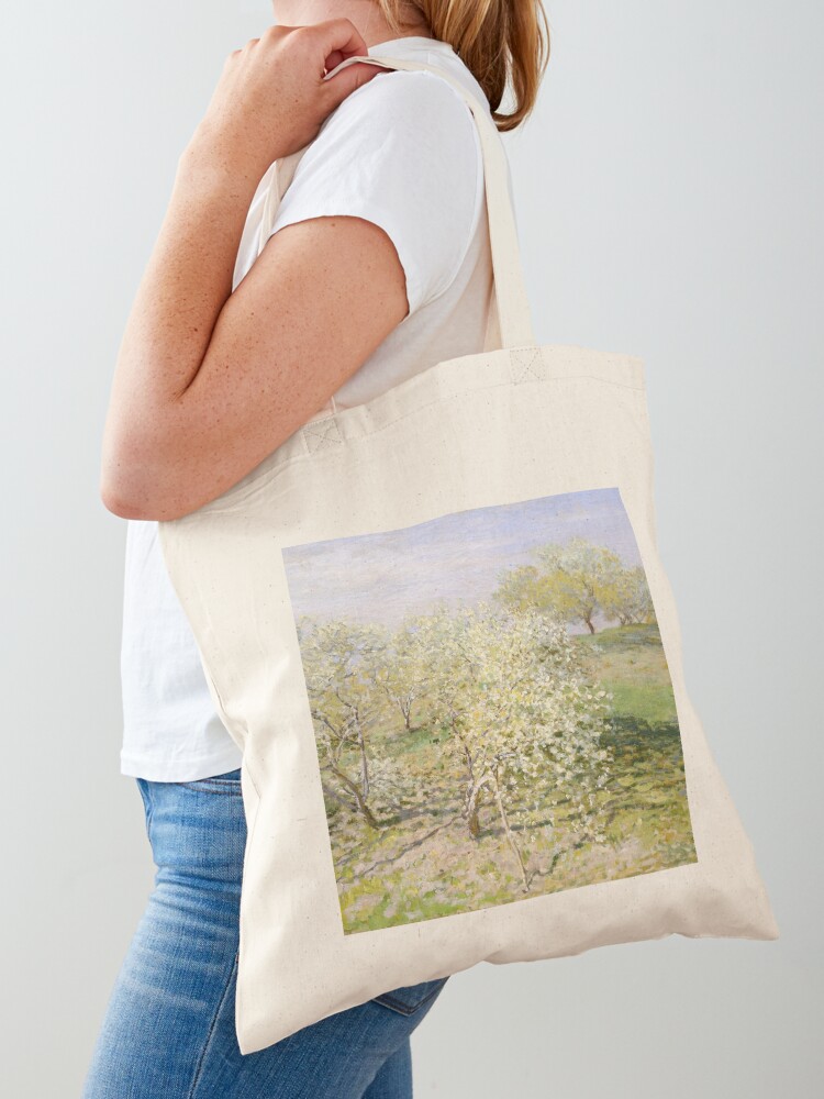 Custom Promenade Woman by Claude Monet Grocery Bag