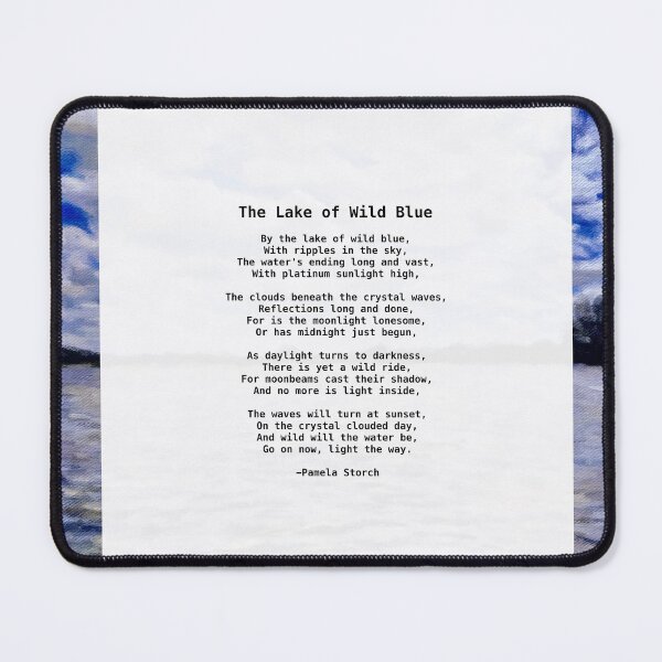 Item preview, The Lake of Wild Blue Poem designed and sold by Pamela Storch.