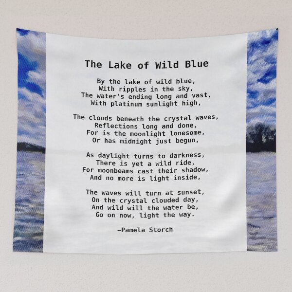 Item preview, The Lake of Wild Blue Poem designed and sold by Pamela Storch.