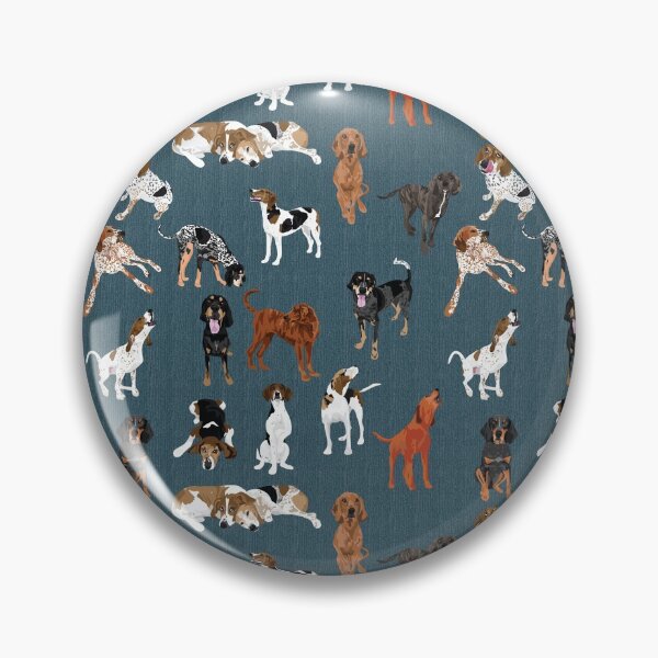 Item preview, Coonhounds on Dark Teal designed and sold by ArtofACoonhound.