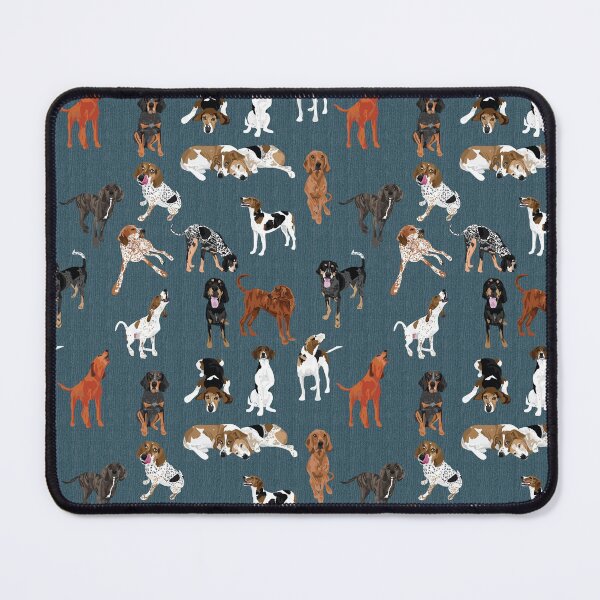 Item preview, Coonhounds on Dark Teal designed and sold by ArtofACoonhound.