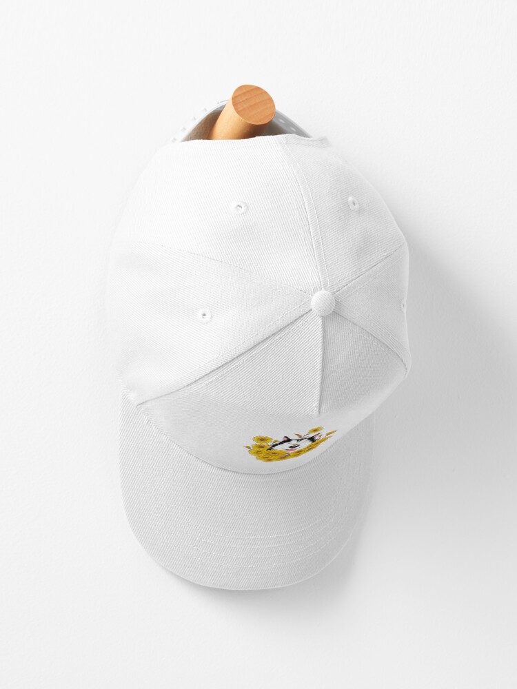 Alternate view of Siberian Husky Dog and Sunflowers Cap