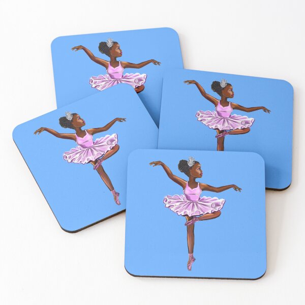 Aperçu de l'œuvre Ballerine afro-américaine en tutu violet lavande-#006- ballerine noire peau marron créée et vendue par Artonmytee.