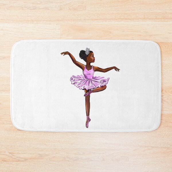 Item preview, African american ballerina  in lavender purple tutu-#006- brown skin black ballerina  designed and sold by Artonmytee.
