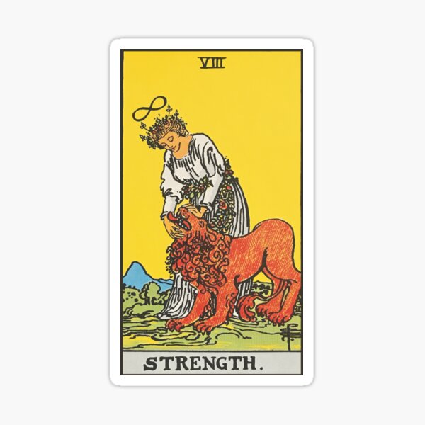 Item preview, The Strength card - Rider Waite Smith tarot designed and sold by natekelly.