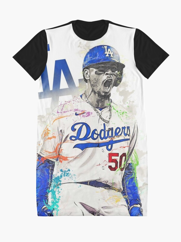 BreakingT Men's Los Angeles Dodgers Mookie Betts Caricature Graphic T-Shirt