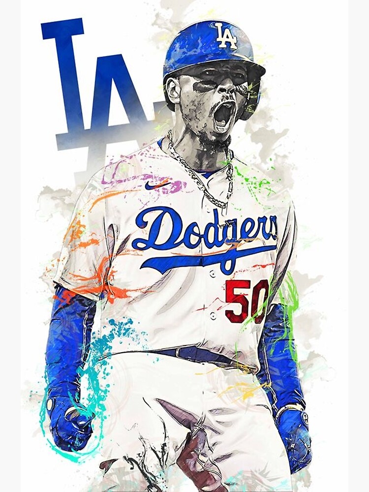 Mookie Betts Jersey Art Los Angeles Dodgers - Graphic Tees, Custom