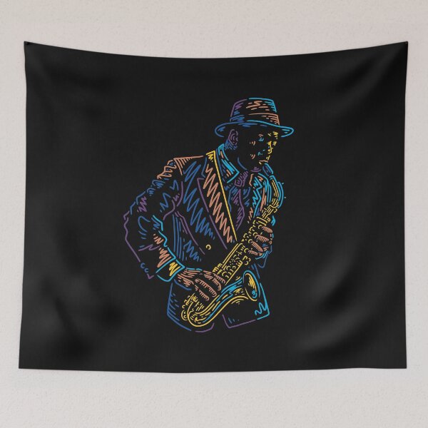 Item preview, Jazz Saxophone Player, Colorful Abstract , Saxophone Player, Saxophonist, Saxophone Lover, Jazz Musician designed and sold by graphic-genie.