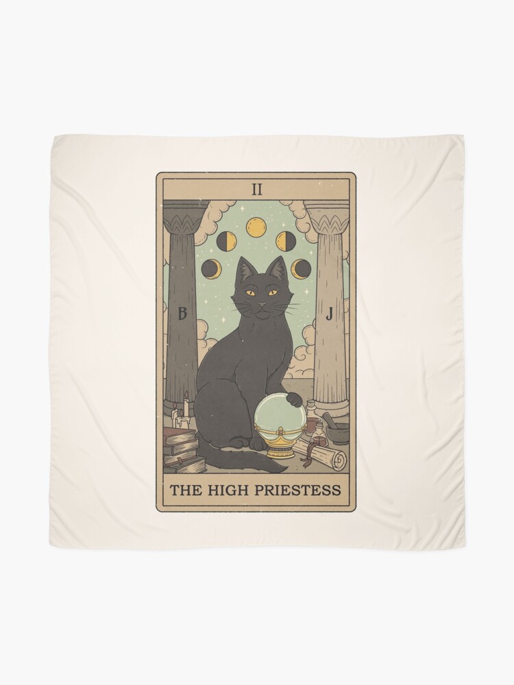 Alternate view of The High Priestess - Cats Tarot Scarf