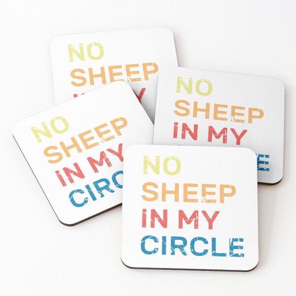 Item preview, No Sheep In My Circle Funny Quote Vintage Retro designed and sold by zedesigner-.
