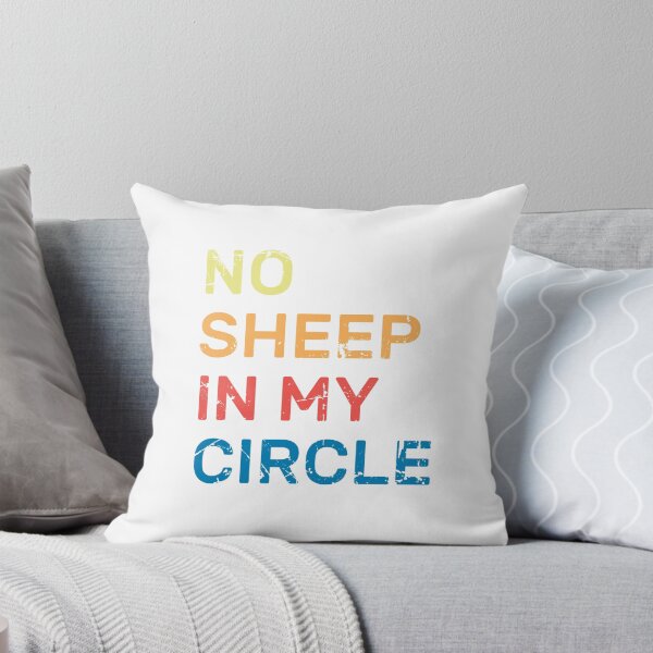 Item preview, No Sheep In My Circle Funny Quote Vintage Retro designed and sold by zedesigner-.