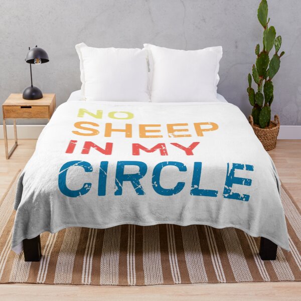 Item preview, No Sheep In My Circle Funny Quote Vintage Retro designed and sold by zedesigner-.