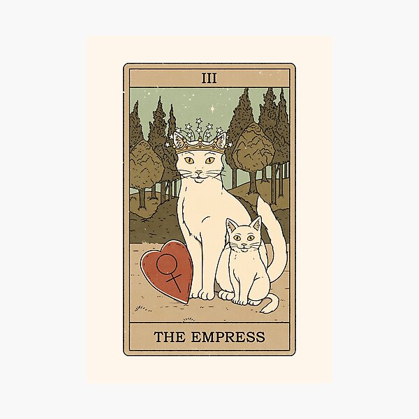 Item preview, The Empress - Cats Tarot designed and sold by Thiago Corrêa.