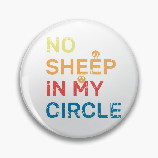 Item preview, No Sheep In My Circle Funny Quote Vintage Retro designed and sold by zedesigner-.