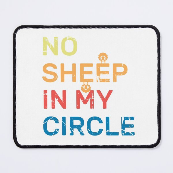 Item preview, No Sheep In My Circle Funny Quote Vintage Retro designed and sold by zedesigner-.