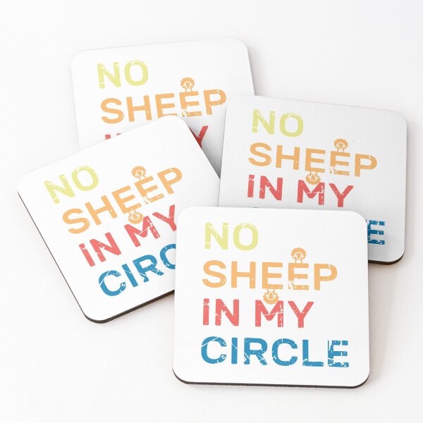 Item preview, No Sheep In My Circle Funny Quote Vintage Retro designed and sold by zedesigner-.