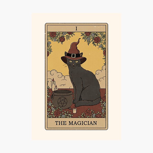 Item preview, The Magician - Cats Tarot designed and sold by Thiago Corrêa.