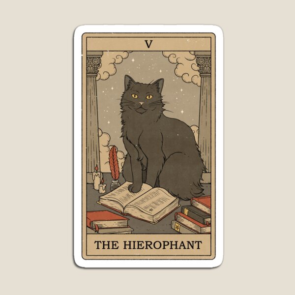 Item preview, The Hierophant- Cats Tarot designed and sold by Thiago Corrêa.