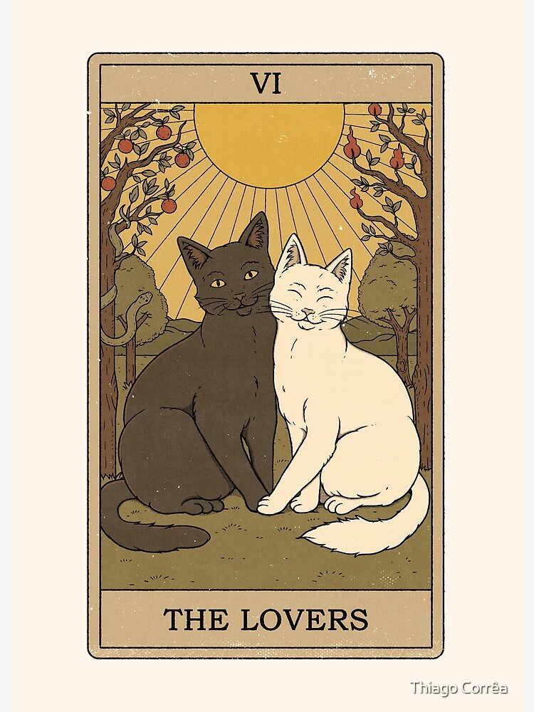 The Lovers - Cats Tarot Art Board Print for Sale by Thiago Corrêa